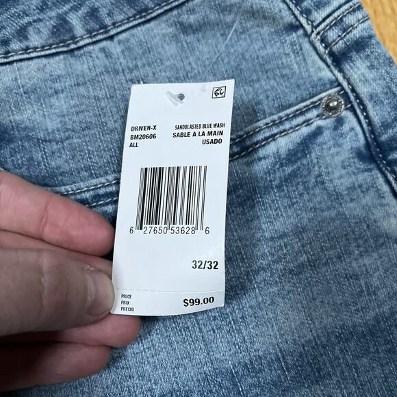 NWT Buffalo D Bitton Driven-X Relaxed Straight Stretch Jeans 32 Sandblasted Blue - Picture 4 of 13